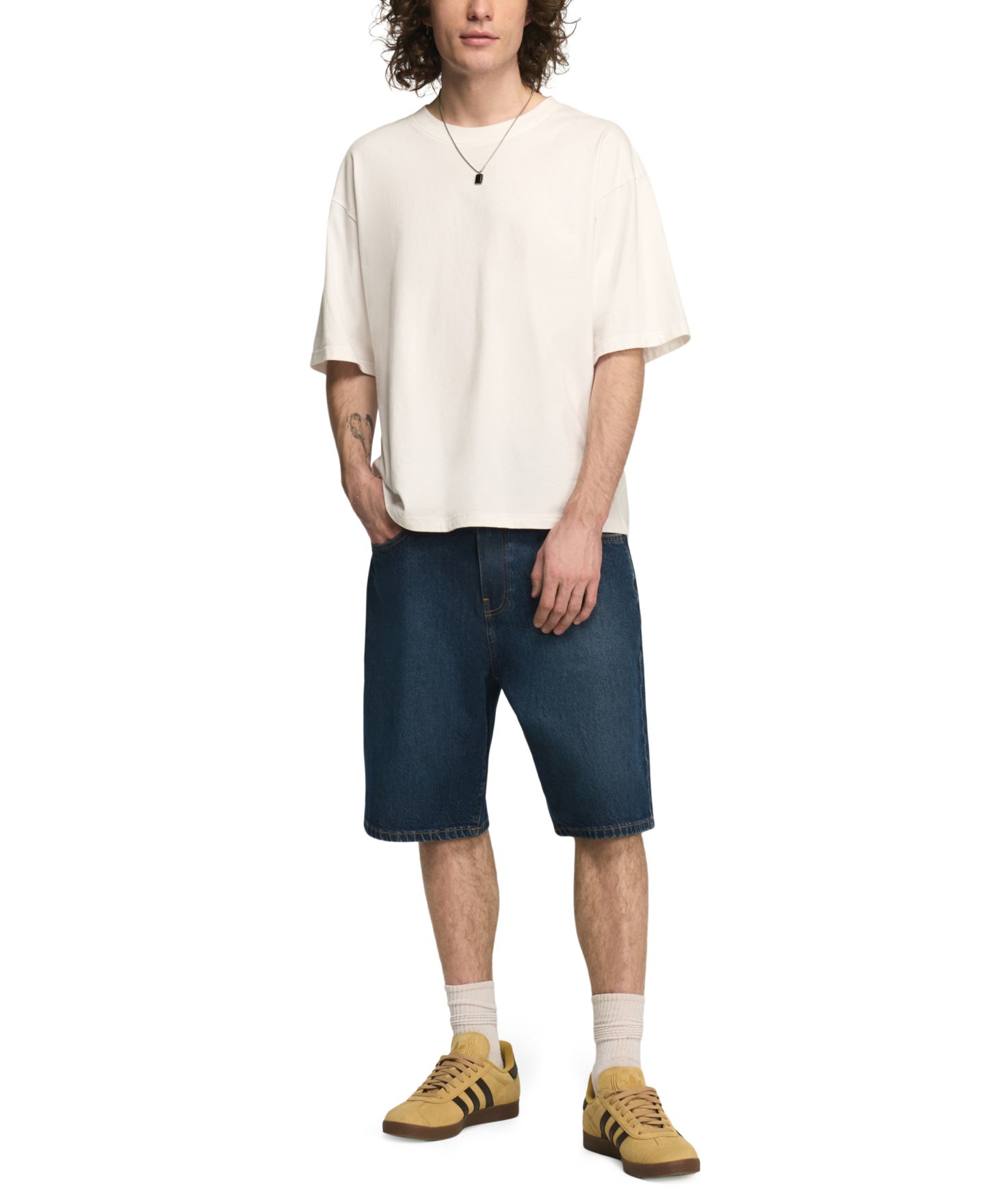 Мужские шорты Lucky Brand 11" Baggy Dark Matter Denim Shorts, цвет: Тёмный варёный — фото 2