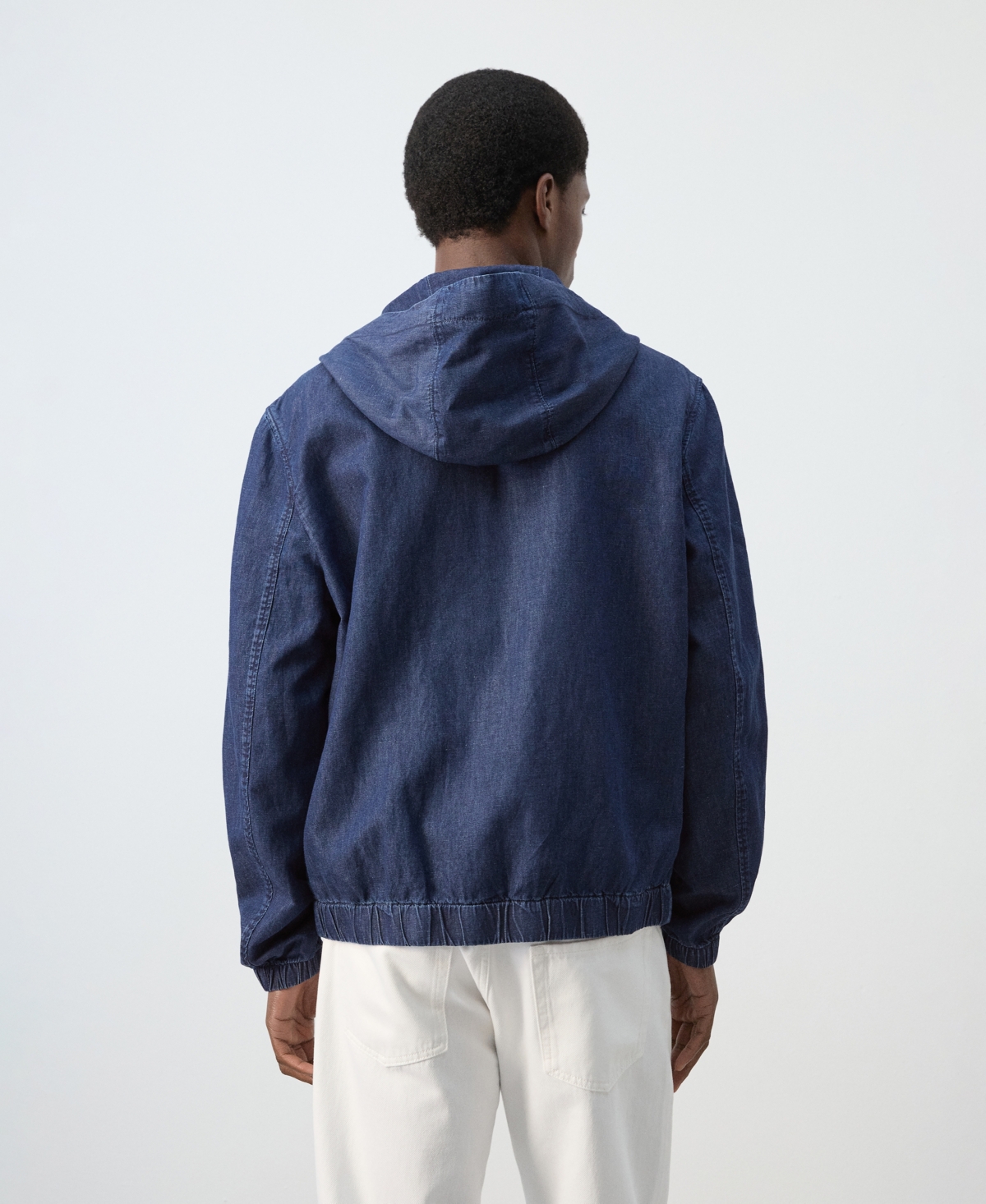 Mango Men's Hooded Denim Jacket