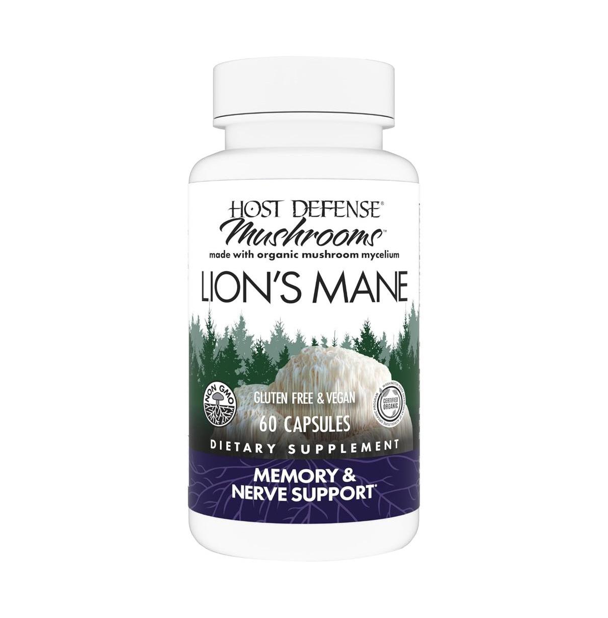 Host Defense Mushrooms Lion's Mane - Brain Health Support Supplement