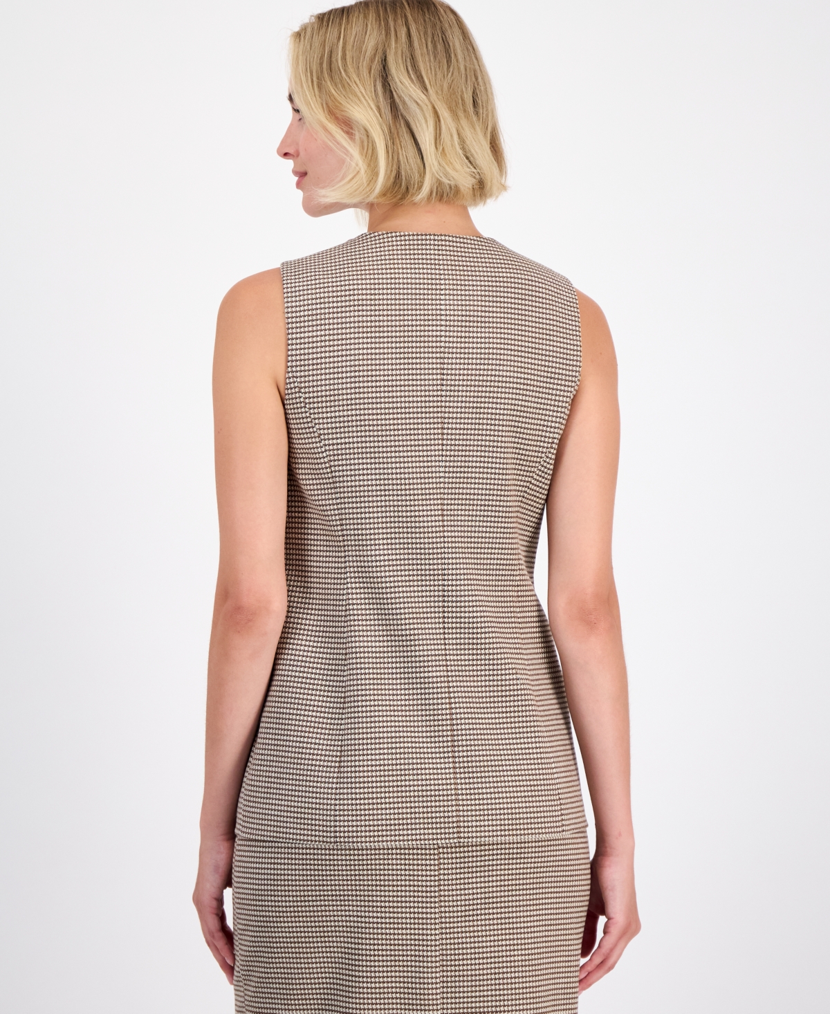 Anne Klein Women's Five-Button Crewneck Vest