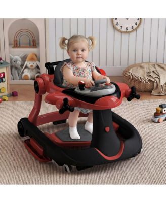 Convertible Baby Activity Walker with Adjustable Height, Foldable Design and Interactive Play Features