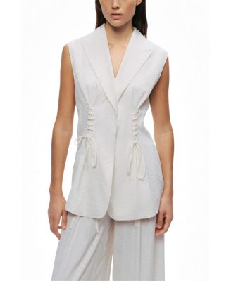 Women's Lace-Up Waist Tailored Vest