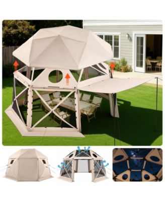 Pop Up Gazebo Screen Tent, 15 x 15 feet 13-Sided Spherical Canopy