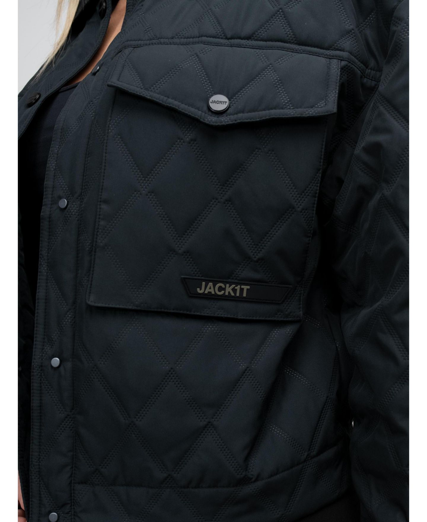 Женская куртка JACK1T Eden Quilted Shirt Jacket, цвет: Чёрный — фото 6