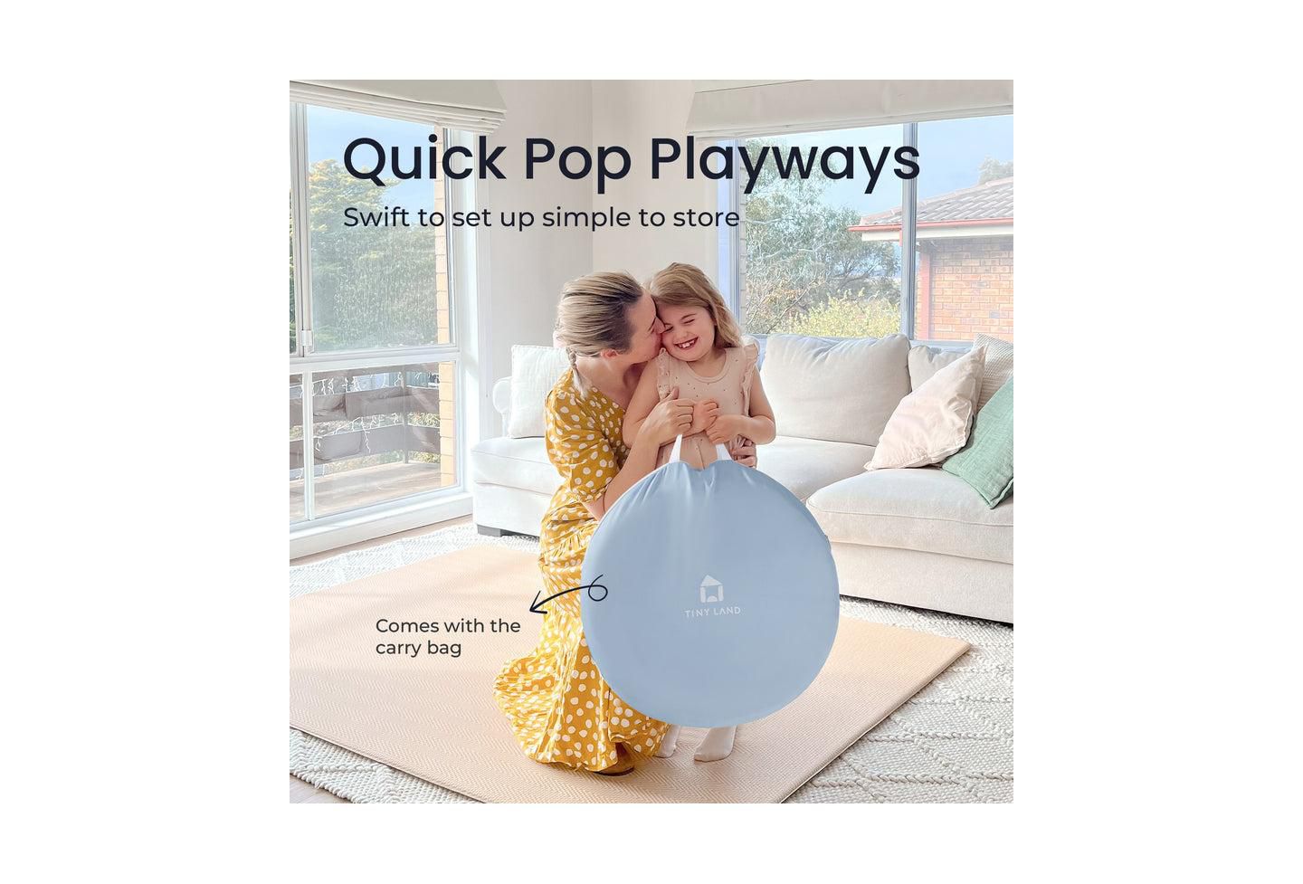 Детские игрушки Tiny Land 3-in-1 Pop-Up Play Tent, Crawl Tunnel and Ball Pit, 3-Piece Set, Ages 2+, цвет: Синий — фото 7
