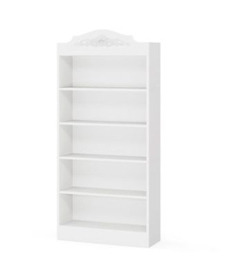 Freestanding 72.8 Inch Wood Shoe Cabinet with 5 Tier Storage