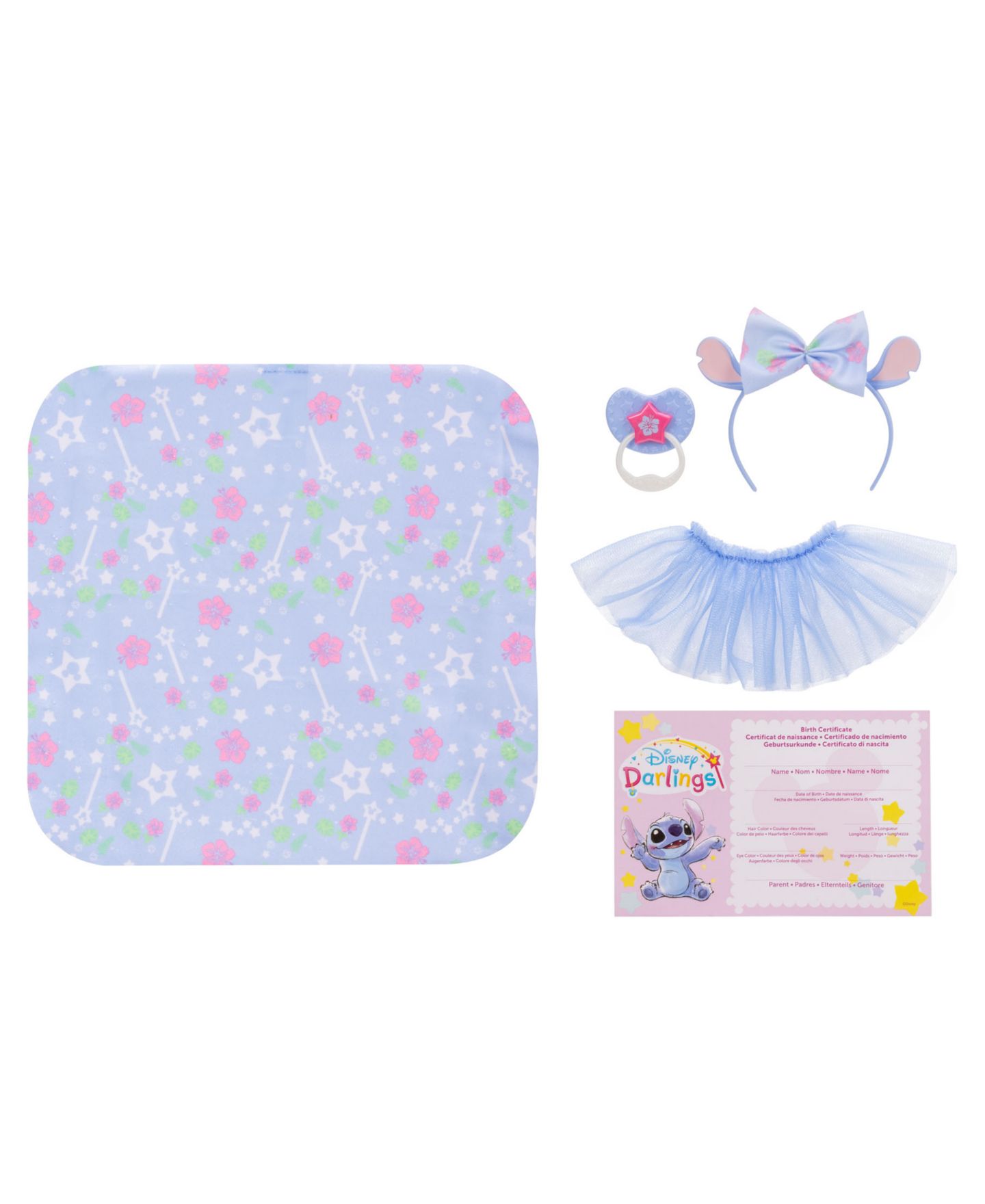 Детская кукла Disney Darlings Snuggly Stars Stitch 11" Glow-in-the-Dark Baby Doll — фото 3