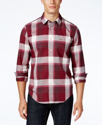 Long-Sleeve Bold Plaid Shirt 