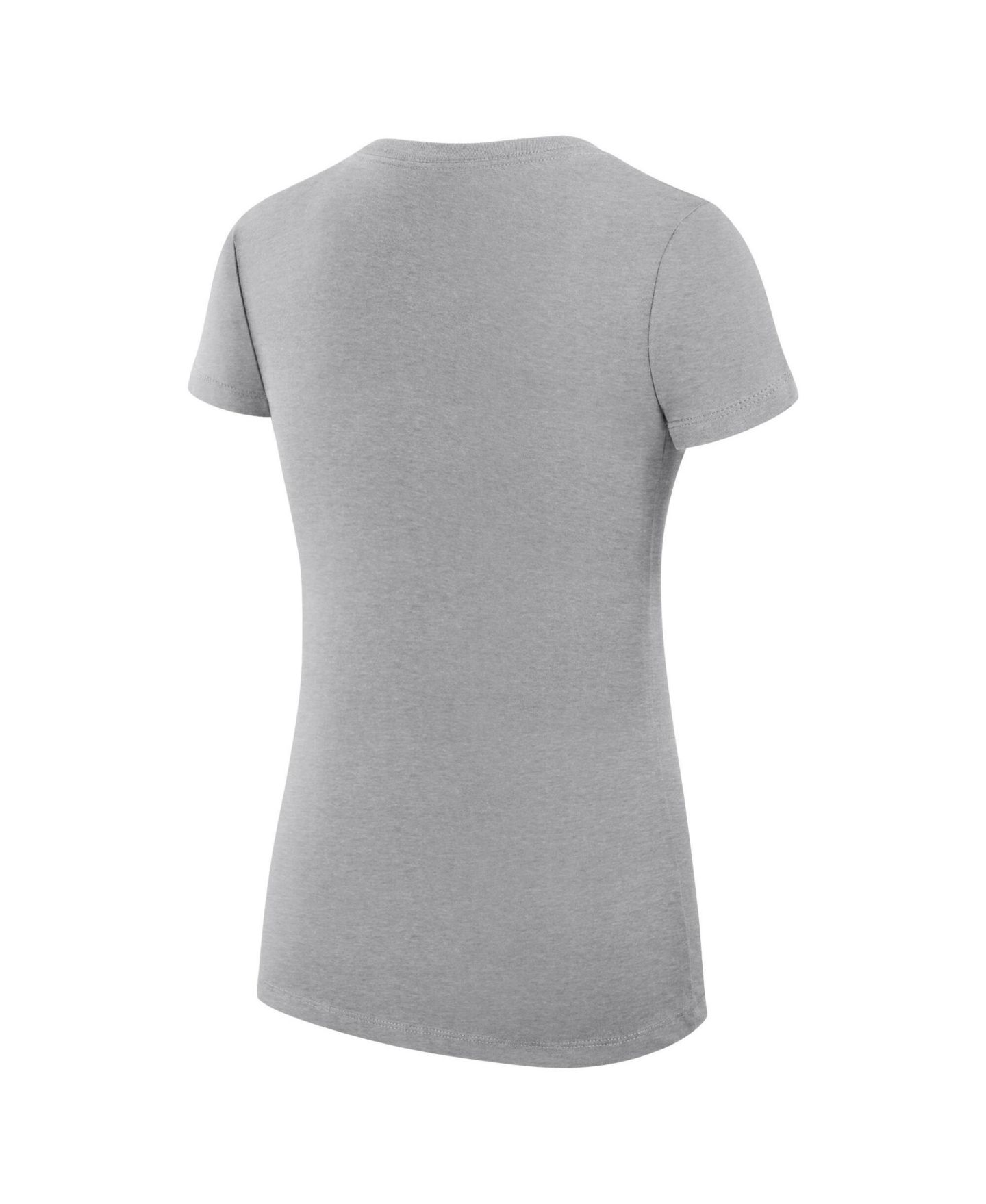 Женская футболка G-III 4Her by Carl Banks Heather Gray New York Knicks Super-Slim Fit Lightweight Team Logo V-Neck — фото 3