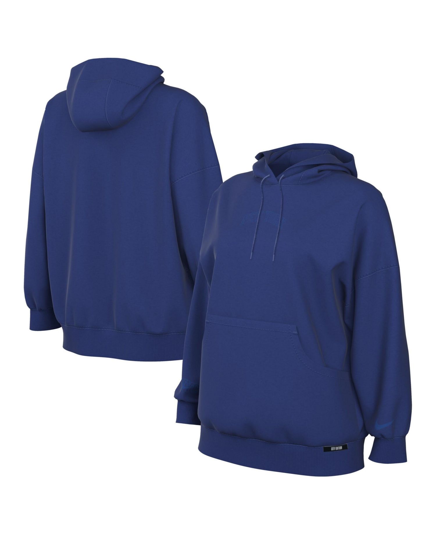Women's Blue New York Knicks 2025/26 City Edition Remix Premium Fleece Hoodie