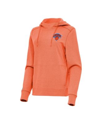 Women's Heather Orange New York Knicks Justice Pullover Hoodie
