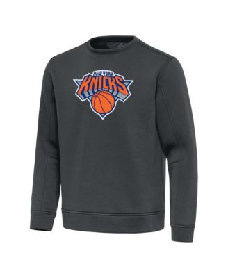 Men's Pewter New York Knicks Relevant Pullover Sweatshirt