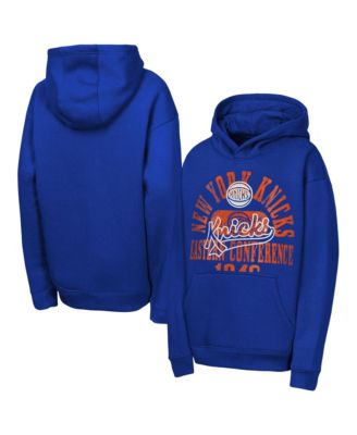 Big Boys and Girls Blue New York Knicks Sweep Hoodie
