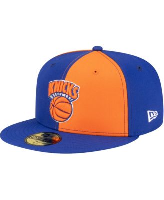 Men's Orange/Blue New York Knicks 80s Throwback Pinwheel 59FIFTY Fitted Hat