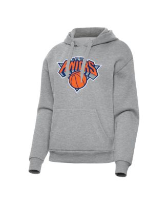 Women's Heather Gray New York Knicks Victory Pullover Hoodie