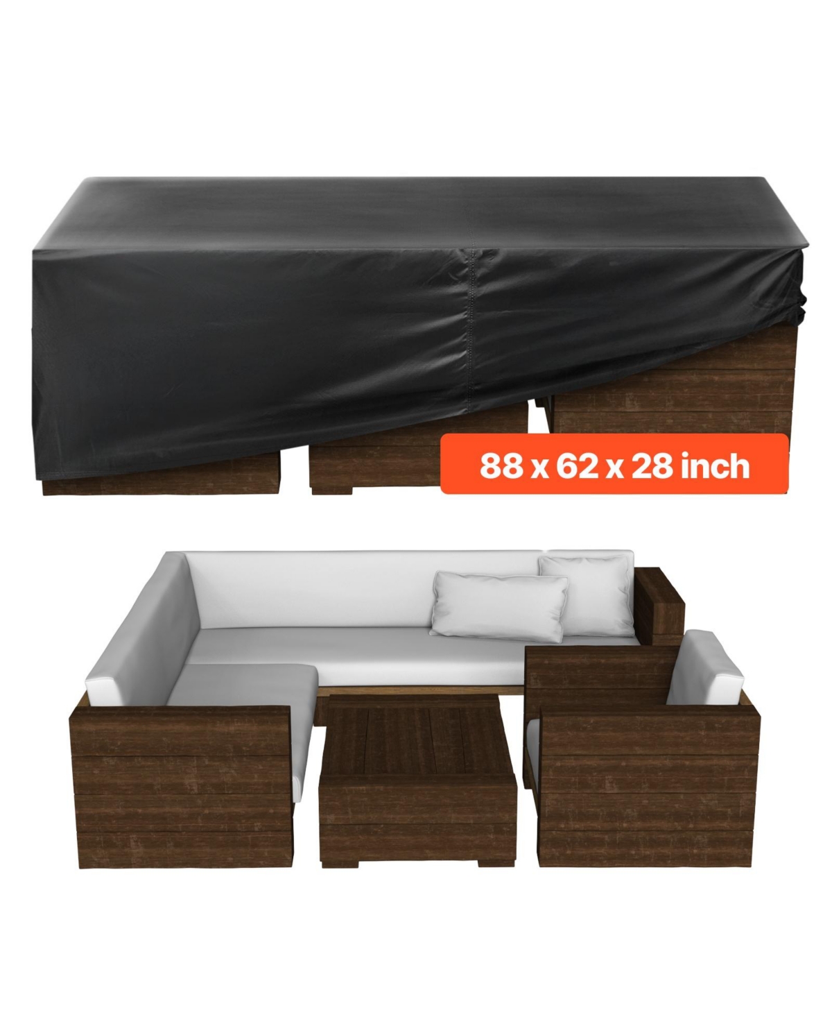 Cozito Patio Furniture Cover,420D Oxford Rectangular Table Cover