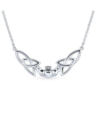 Romantic Celtic Claddagh Collar Necklace Trinity Love Knot Friendship