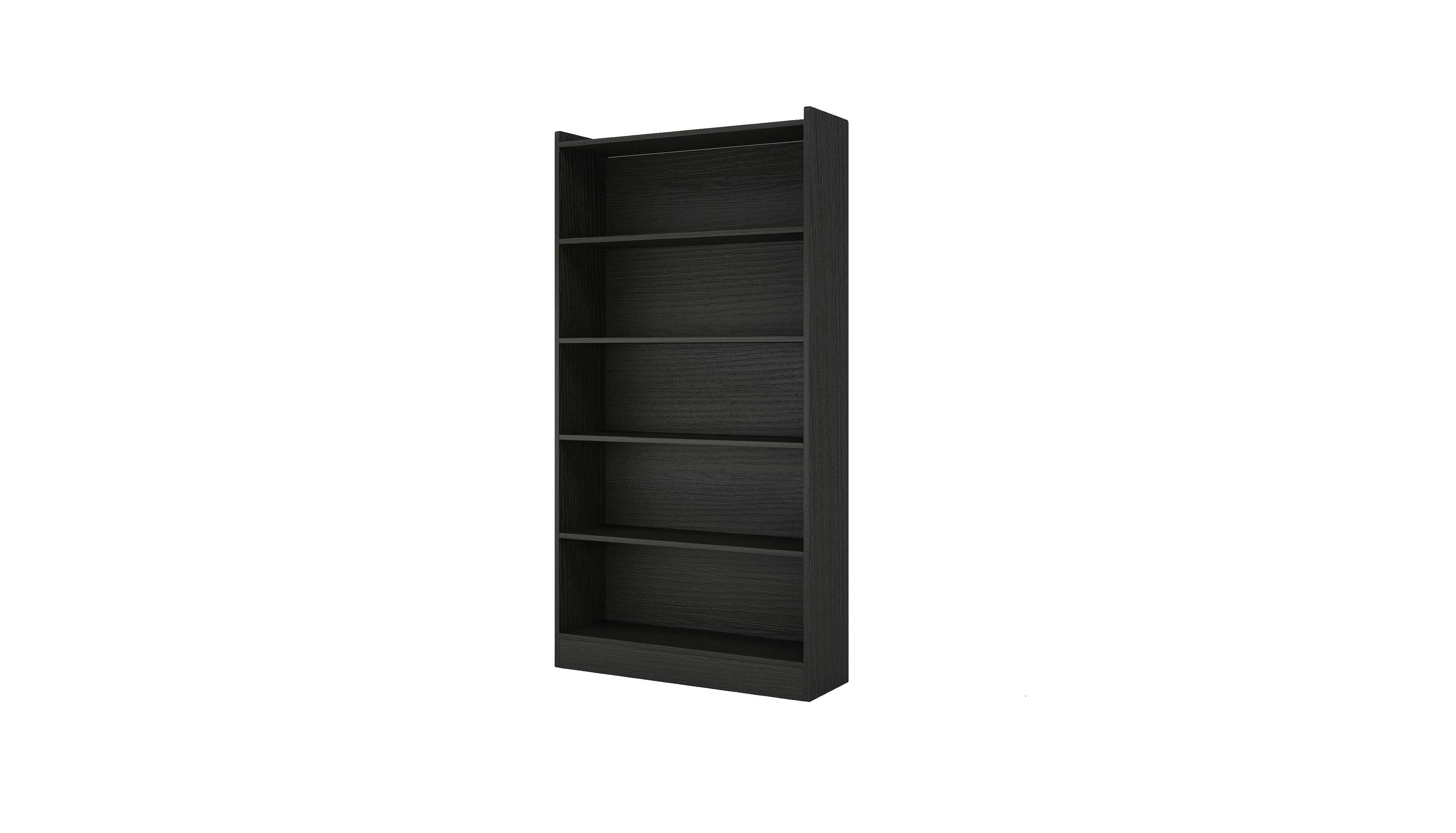 Slickblue 5 Shelf Wood Bookcase with Open Storage for Bedroom or Living Room