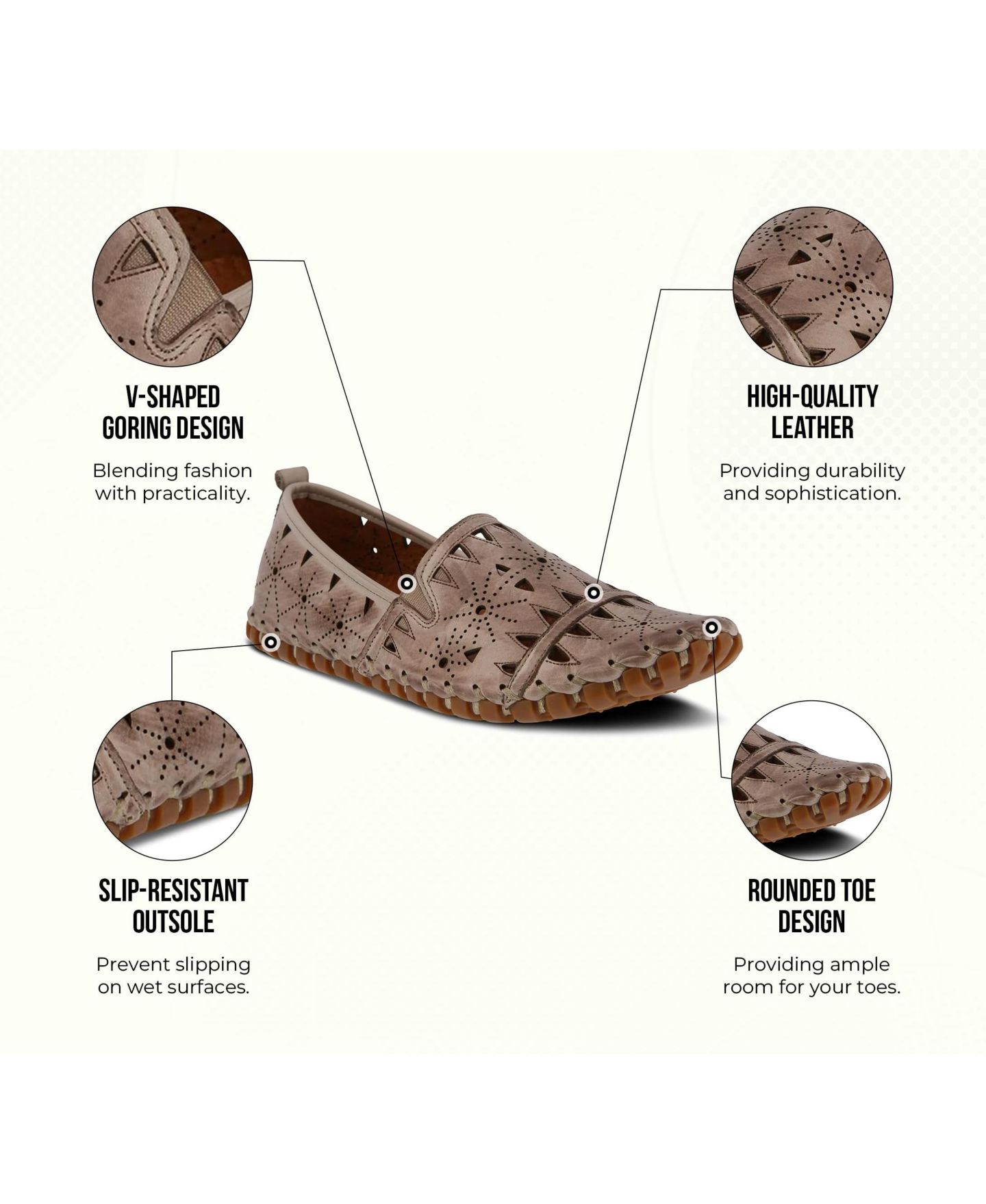 Женские туфли Spring Step Fusaro Slip-On Loafer with Leather Upper, цвет: Синий — фото 7