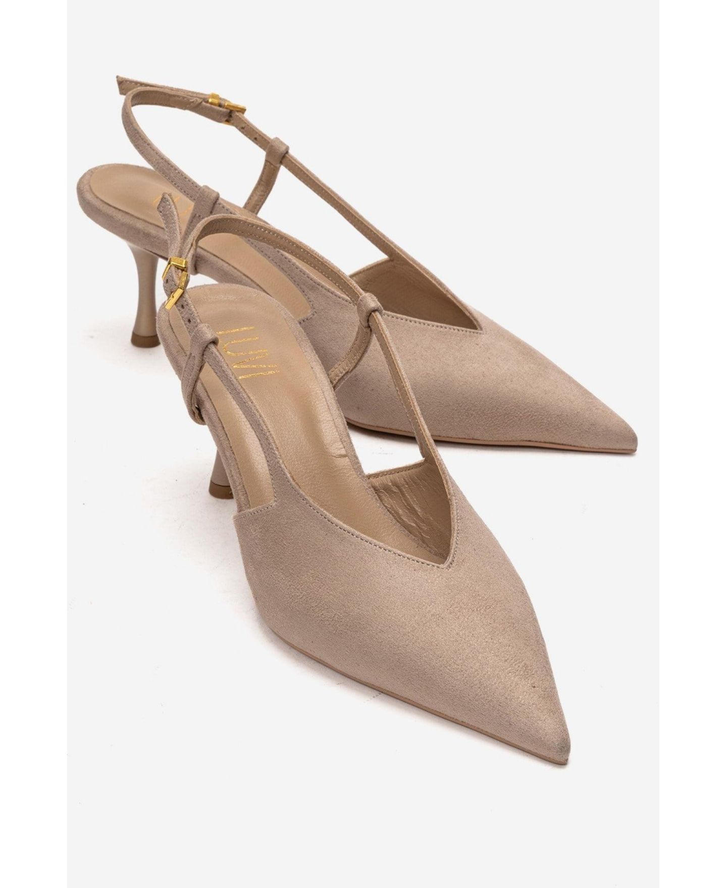Женские туфли Prologue Shoes Irena Pointed Toe, цвет: Бежевый замшевый — фото 4