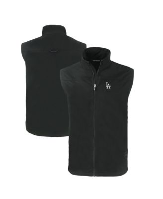 Men's Black Los Angeles Dodgers Charter Eco Full-Zip Vest