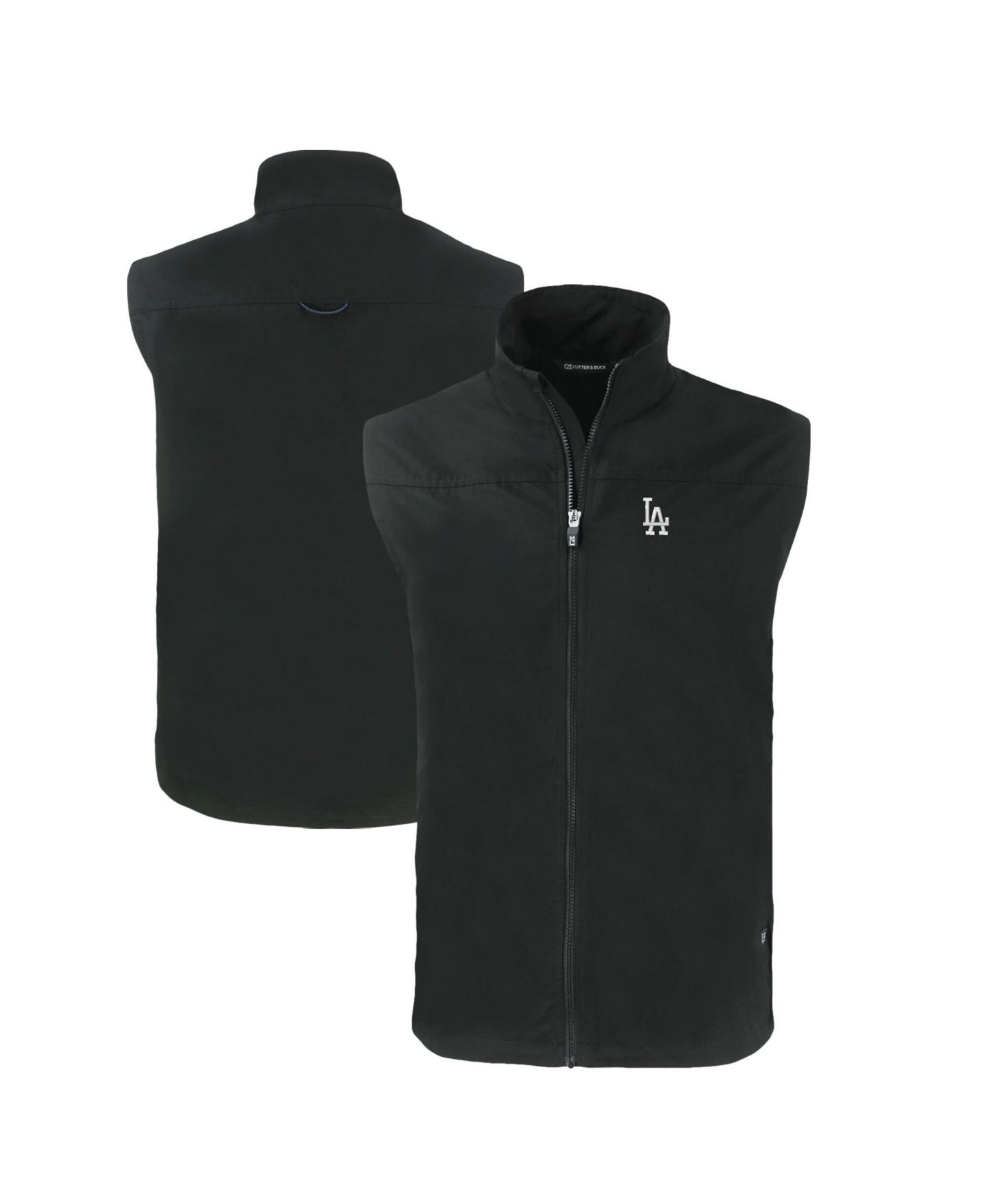 Мужской жилет Cutter & Buck Black Los Angeles Dodgers Charter Eco Full-Zip Vest — фото 1
