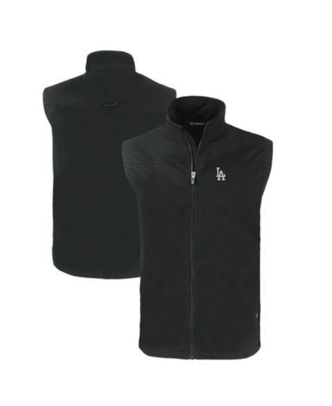 Мужской жилет Cutter & Buck Black Los Angeles Dodgers Charter Eco Full-Zip Vest