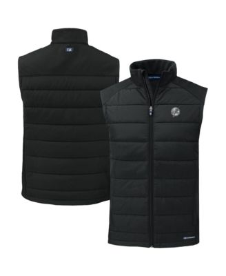 Men's Black New York Yankees Evoke Hybrid Eco Softshell Full-Zip Vest