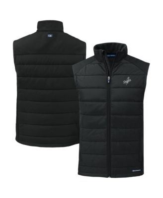 Men's Black Los Angeles Dodgers Evoke Hybrid Eco Softshell Full-Zip Vest