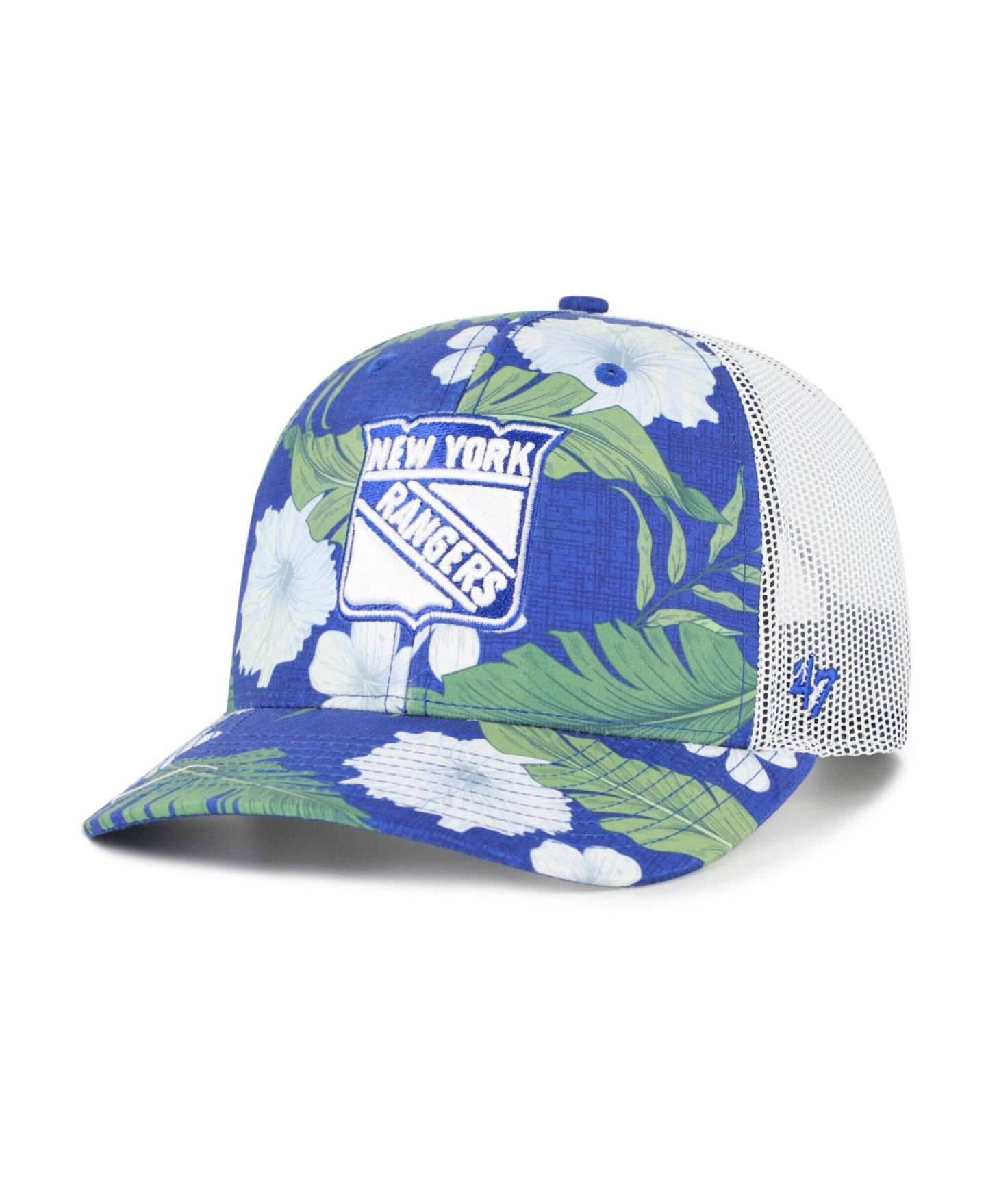 Мужская кепка '47 Brand Royal/White New York Rangers Beach Side Adjustable Trucker Hat — фото 1