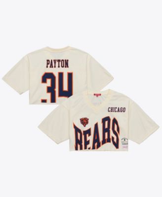 Women's Walter Payton Cream Chicago Bears Retired Player Cropped Fashion Jersey