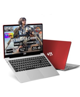 15.6 Gaming Laptop AMD Ryzen 5 6600H 6-Cores 32GB DDR5 RAM 512GB SSD 4.5GHz