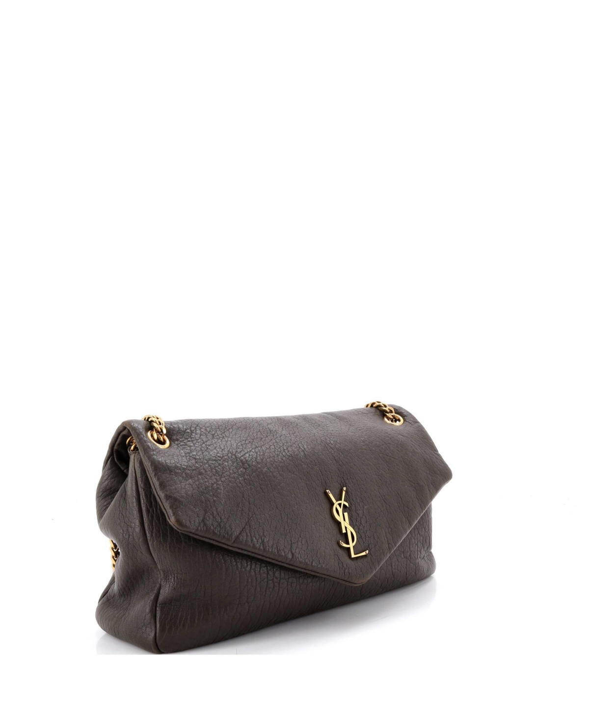 Pre-Owned Saint Laurent Large Calypso Flap Bag Leather