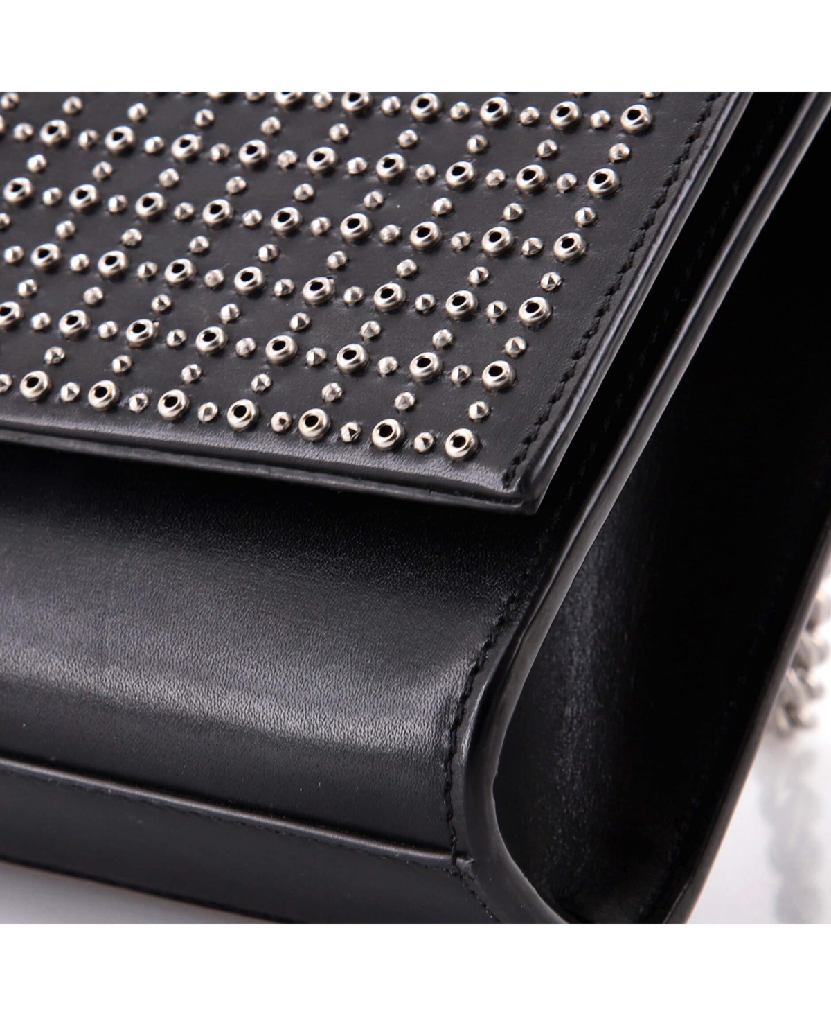 Pre-Owned Saint Laurent Medium Classic Monogram Crossbody Bag Studded Leather