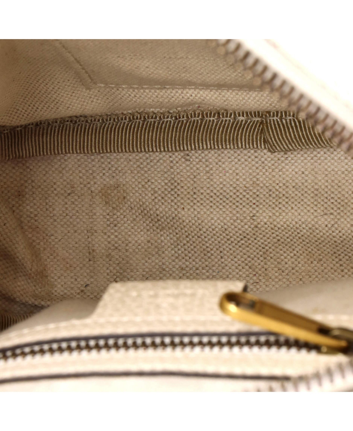 Pre-Owned Gucci Small Logo Zip Messenger Bag Printed Leather