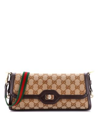Small Luce Shoulder Bag GG Canvas with Leather