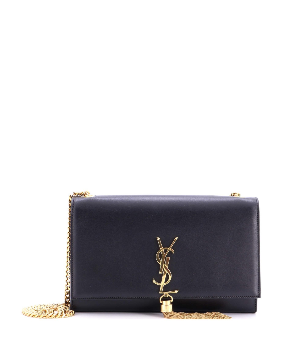 Pre-Owned Saint Laurent Medium Classic Monogram Tassel Crossbody Bag Leather