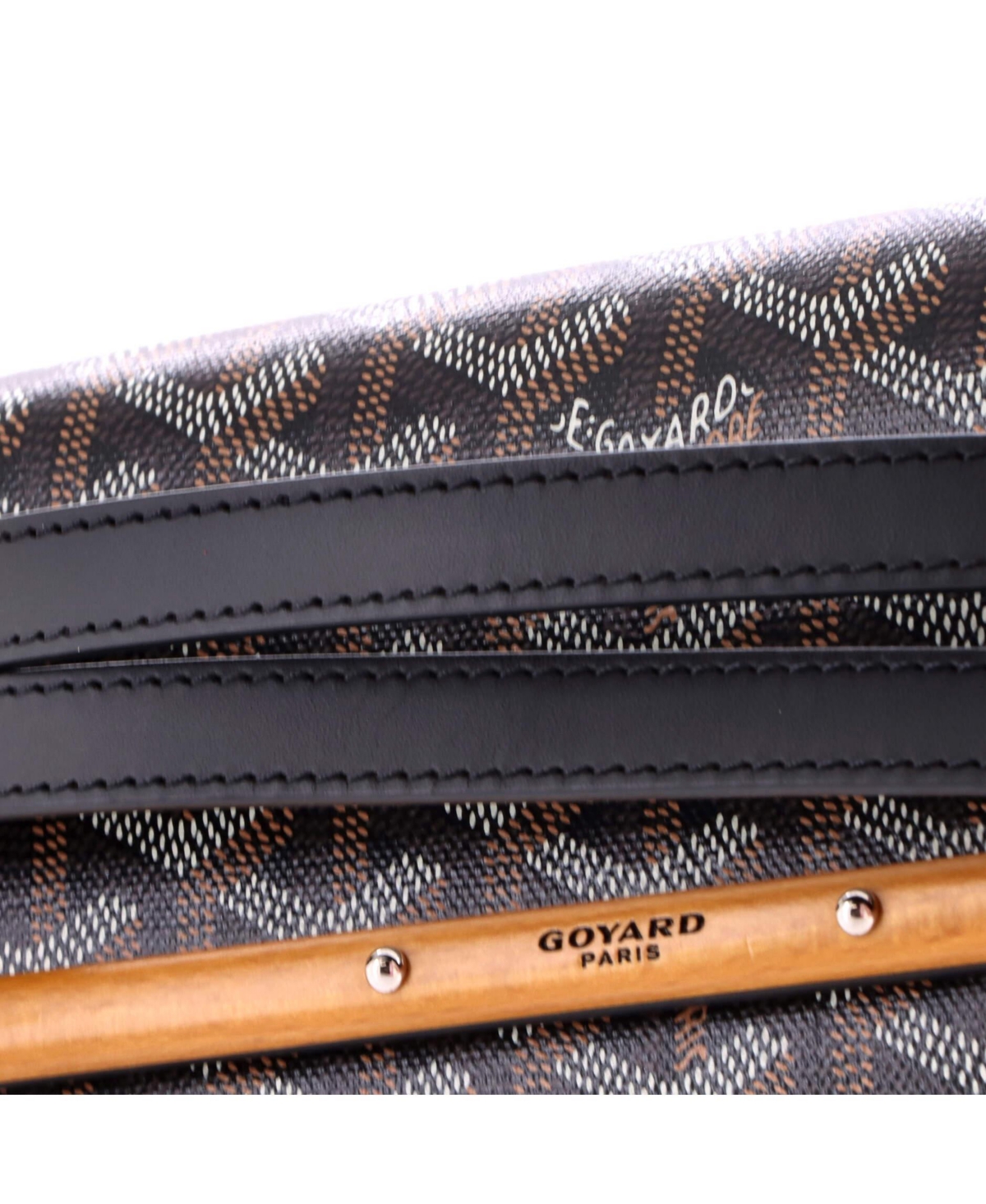 Pre-Owned Goyard Pm Monte Carlo Clutch with Strap Coated Canvas