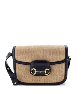 Small Horsebit 1955 Shoulder Bag Canvas and Leather