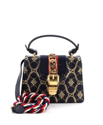 Mini Sylvie Top Handle Bag Printed Leather
