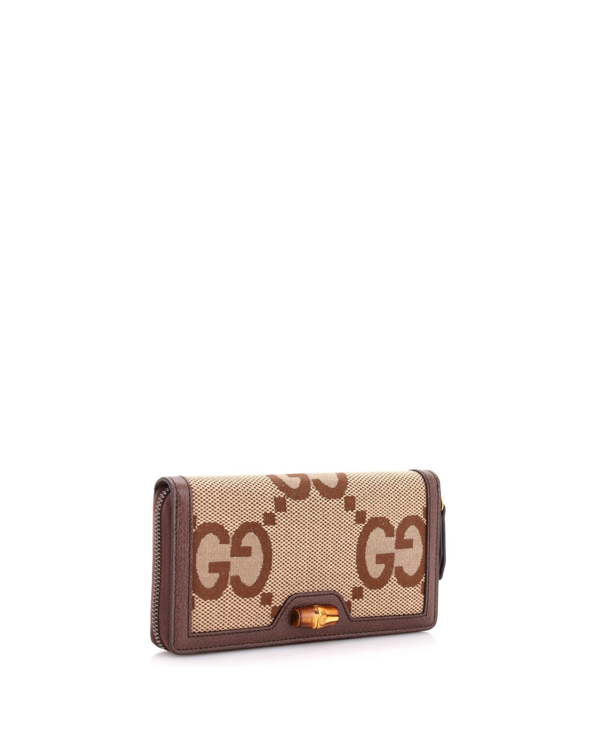 Pre-Owned Gucci Diana Zip Around Wallet Printed Gg Coated Canvas