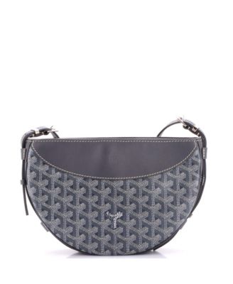 Hirondelle Shoulder Bag Coated Canvas and Leather