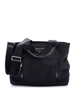 Medium Front Pocket Padded Tote Tessuto