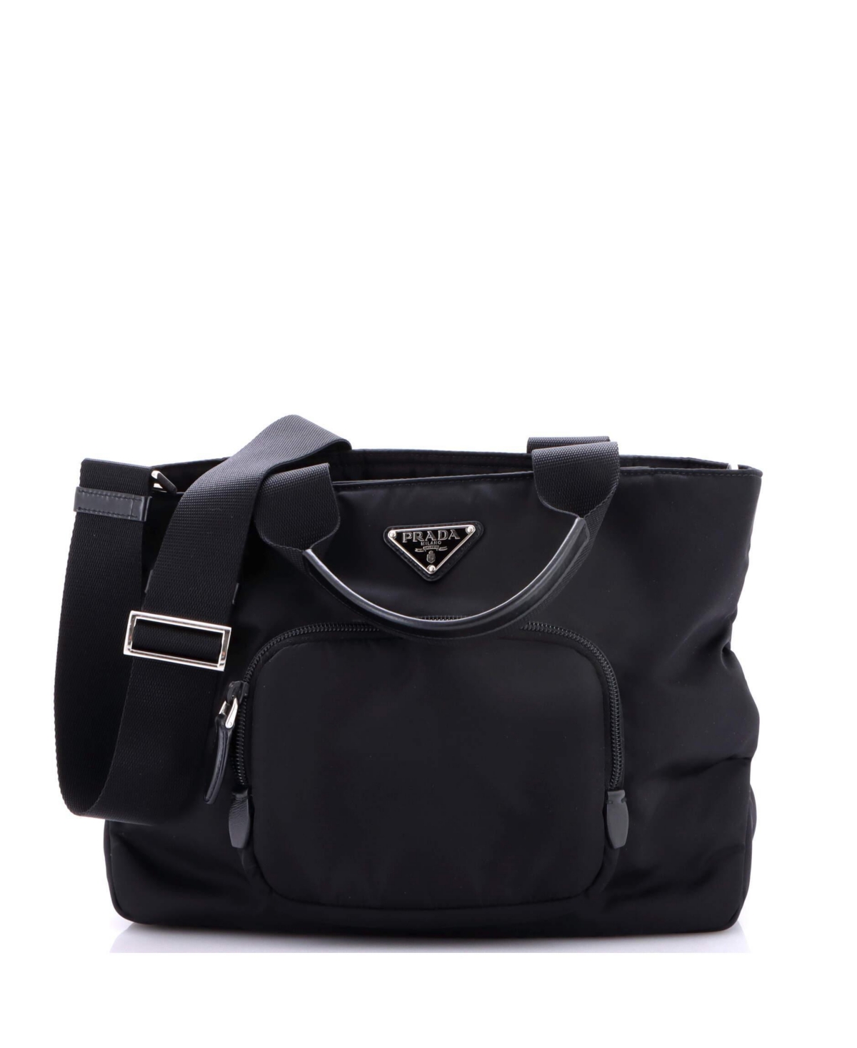 Pre-Owned Prada Medium Front Pocket Padded Tote Tessuto