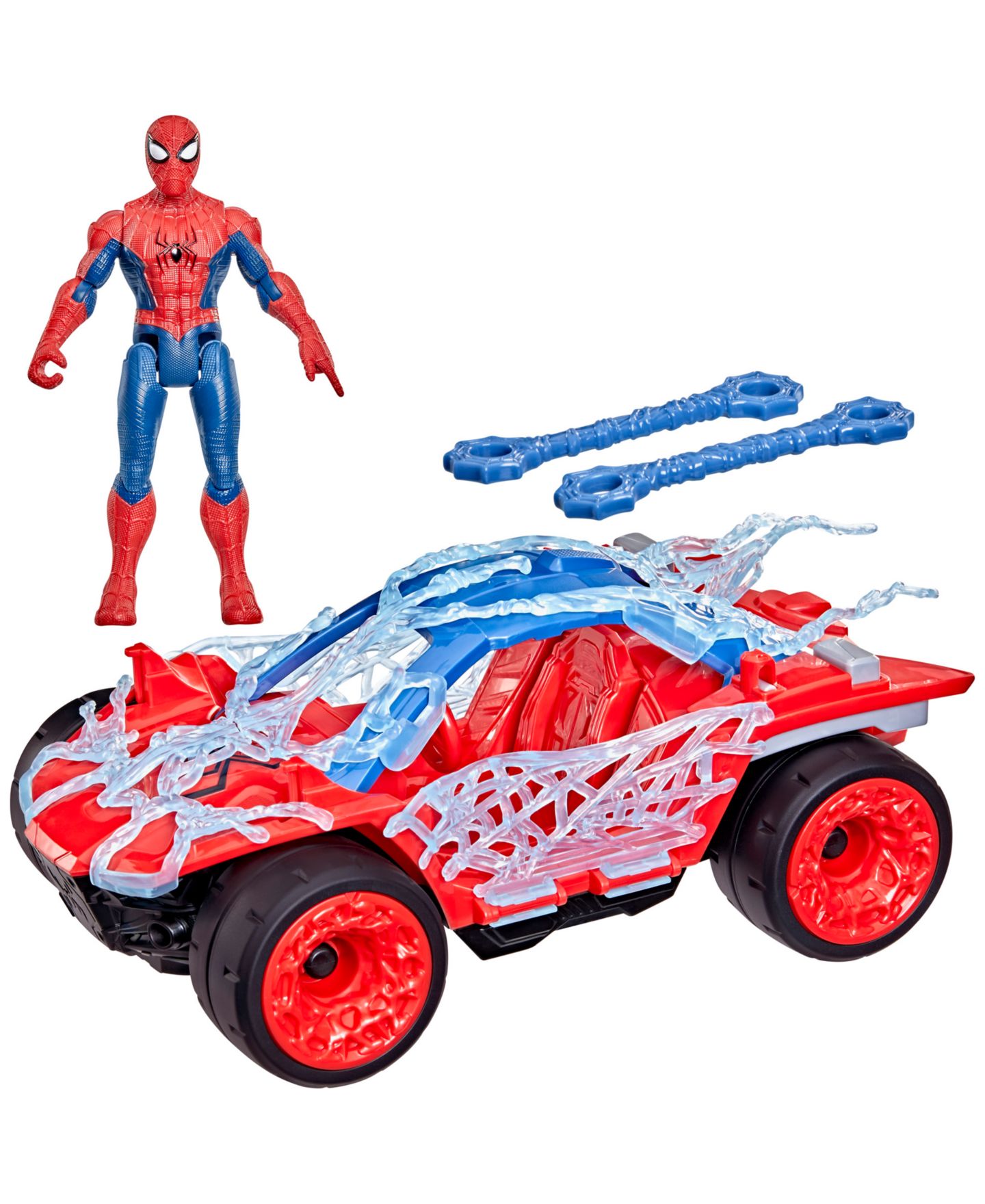 Детские фигурки Marvel Spider-Man 4.5" Stretch and Blast Action Figure and Vehicle Set, Ages 4+ — фото 4