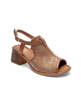 Women's Janelle Leather Block Heel Sandal