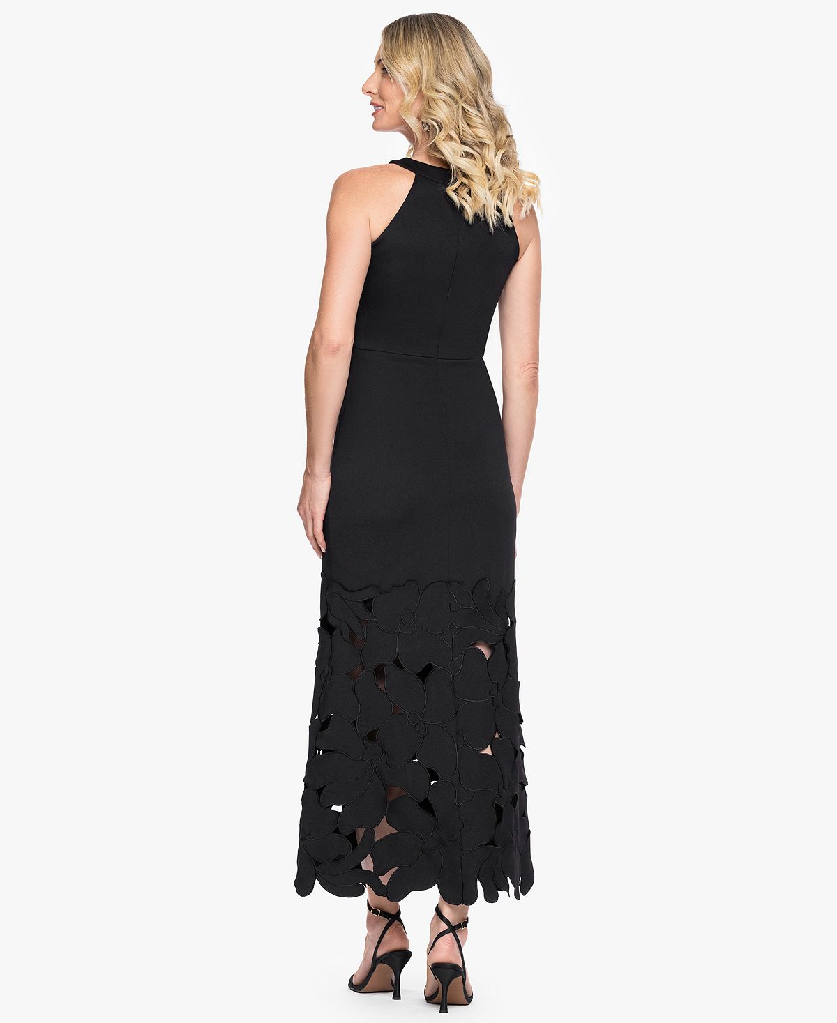 Betsy & Adam Women's Halter Neck Sleeveless Midi Dress view 4 — MAYCSS fashion products