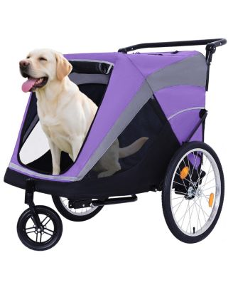 2 in 1 Pet Bike Trailer and Stroller Holds Up to 100 lbs