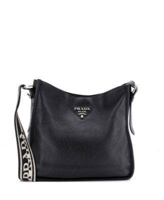Medium Logo Strap Crossbody Bag Vitello Daino