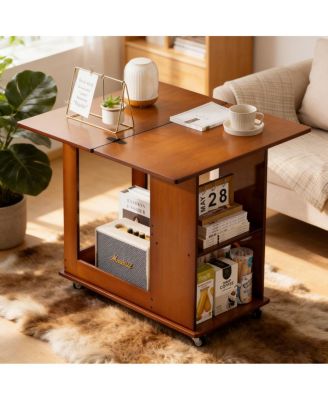  Bamboo Folding Bed/Sofa Table with Storage